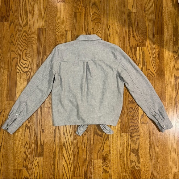 Madewell Flannel Front Tie Button Down Shirt - Picture 4 of 10